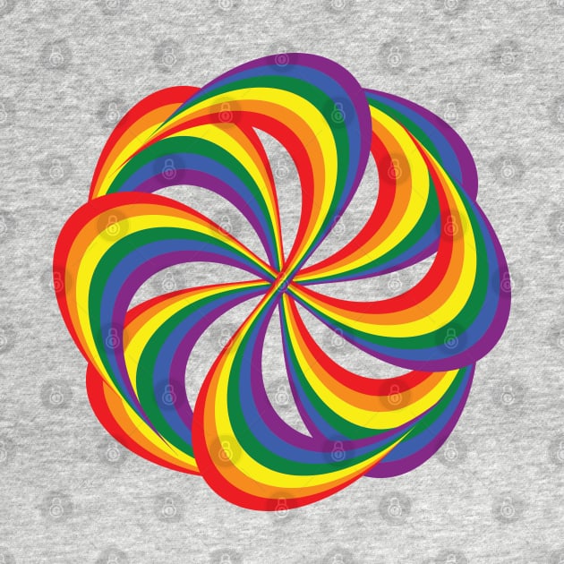 Rainbow Pride Swirl by DQDesigns By Chele